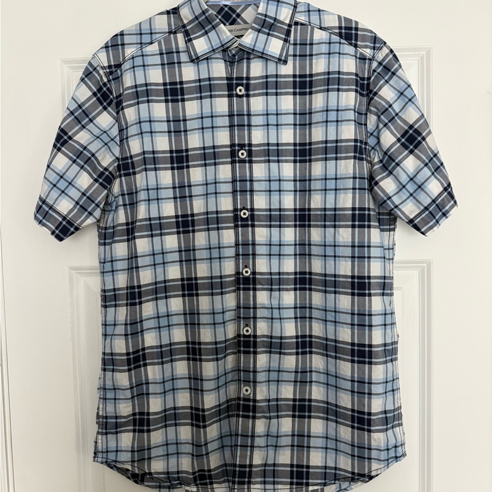 Men's James Campbell Blue Plaid Shirt
